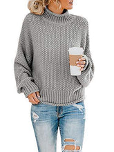 
                        
                          画像をギャラリービューアに読み込む, Saodimallsu Womens Turtleneck Oversized Sweaters Batwing Long Sleeve Pullover Loose Chunky Knit Jumper - JOY2ESpree
                        
                      