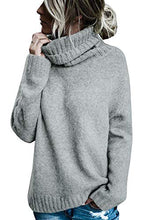 
                        
                          Muat gambar ke penampil Galeri, FISACE Womens Solid Round Neck Oversized Turtleneck Full Sleeve Knitted Sweater Pullover
                        
                      