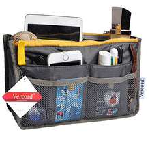 
                        
                          Load image into Gallery viewer, Vercord Purse Organizer Insert for Handbags Bag Organizers Inside Tote Pocketbook Women Nurse Nylon 13 Pockets Black Medium
                        
                      