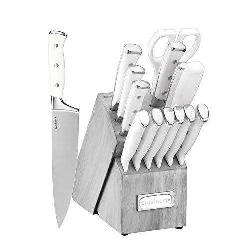 Cuisinart C77WTR-15P Classic Forged Triple Rivet, 15 Piece Set, White - JOY2ESpree