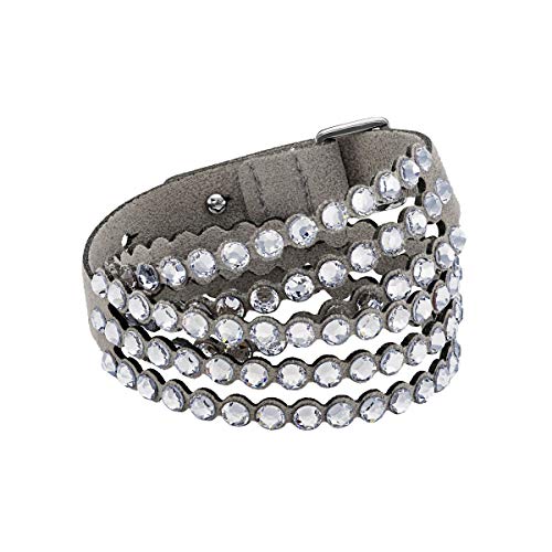 SWAROVSKI Women's Leather Look Crystal Power Bracelet Collection - JOY2ESpree