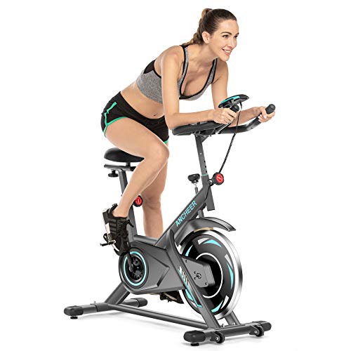 ANCHEER Exercise Bikes, Indoor Cycling Stationary Bike, Belt Drive, Adjustable Resistance, LCD Monitor - JOY2ESpree