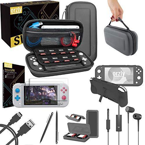 Orzly Accessories Bundle Compatible for use with Nintendo Switch Lite - JOY2ESpree