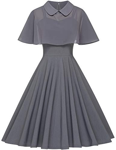 GownTown Women's 1950s Cloak Two-Piece Cocktail Dress