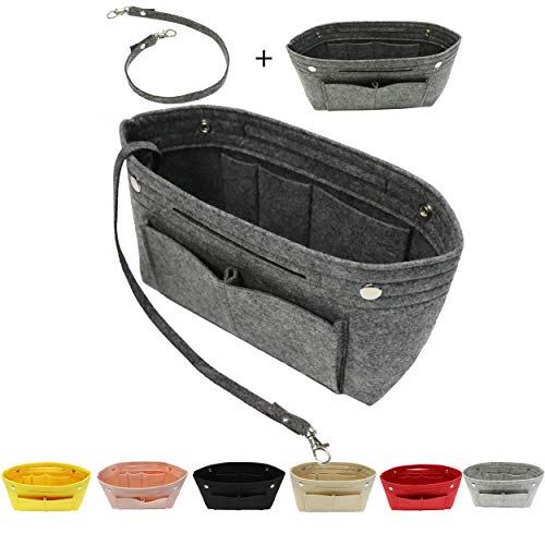MISIXILE Felt Purse Organizer Insert Handbag Organizer,Tote Bag in Bag Organizer Fits Speedy Neverfull with Handles Keychain