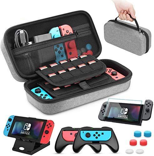 HEYSTOP Case Compatible with Nintendo Switch Carry Case Pouch Switch Cover Case 6 Joycon Grips - JOY2ESpree