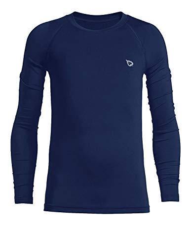 BALEAF Youth Boys'/Girls' Thermal Compression Sports Shirts Long Sleeve Fleece Base Layer Crew Neck