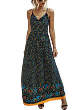 
                        
                          Muat gambar ke penampil Galeri, KIRUNDO 2021 Summer Women’s Spaghetti Maxi Dress V Neck High Waist Backless Dress
                        
                      