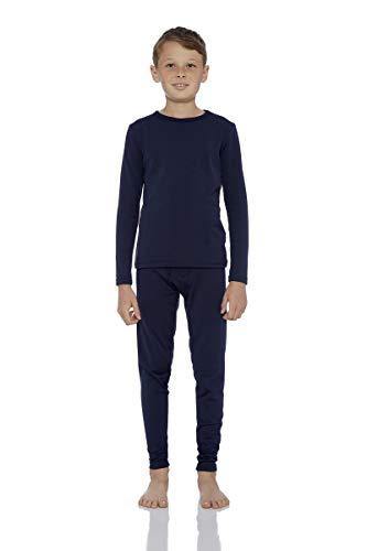 Rocky Thermal Underwear for Boys Fleece Lined Thermals Kids Base Layer Long John Set