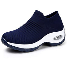 
                        
                          Load image into Gallery viewer, STQ Slip On Breathe Mesh Walking Shoes Women Fashion Sneakers Comfort Wedge Platform Loafers
                        
                      