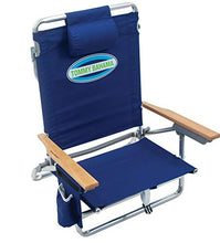 
                        
                          Load image into Gallery viewer, Tommy Bahama 5-Position Classic Lay Flat Folding Backpack Beach Chair
                        
                      
