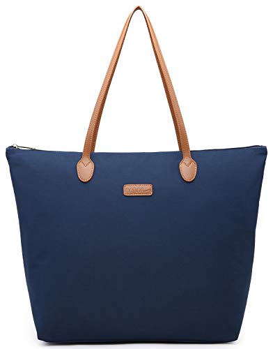 NNEE Water Resistant Light Weight Nylon Tote Bag Handbag