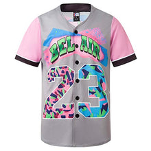 
                        
                          Muat gambar ke penampil Galeri, MOLPE 90s Hip Hop Clothing for Men and Women, Unisex Bel Air 23 Baseball Jersey, Mens Printed Urban Shirts for Party
                        
                      