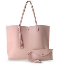 
                        
                          Load image into Gallery viewer, Minimalist Clean Cut Pebbled Faux Leather Tote Womens Shoulder Handbag
                        
                      