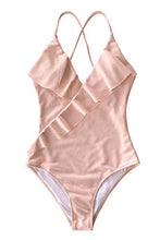 
                        
                          Muat gambar ke penampil Galeri, CUPSHE Women's One Piece Swimsuit Ruffle Wrap Textured Beach Swimwear Bathing Suits
                        
                      