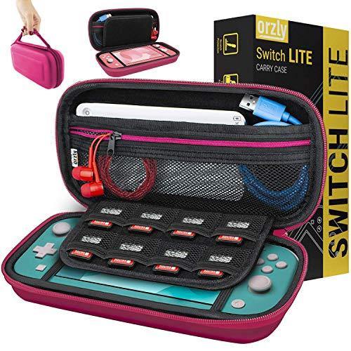 Orzly Case for Nintendo Switch Lite - Portable Travel Carry Case with Storage for Switch Lite Games & Accessories [Turquoise Blue Edition] - JOY2ESpree