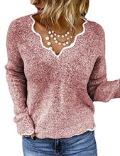 
                        
                          Muat gambar ke penampil Galeri, Rungion Womens Long Sleeve V Neck Pullover Sweaters Cute Knitted Winter Oversized Blouse Tops
                        
                      