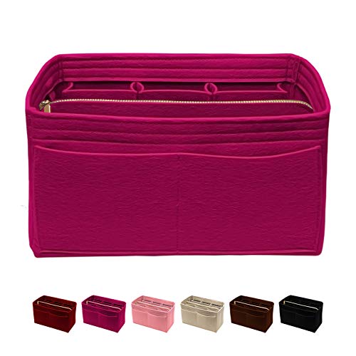 Purse Organizer Insert with Zipper Felt Bag Organizer Handbag Organizer Insert Bag In Bag Organizer