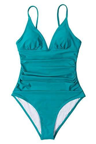 CUPSHE Women's One Piece Swimsuit Tummy Control V Neck Two Piece Bathing Suits - JOY2ESpree