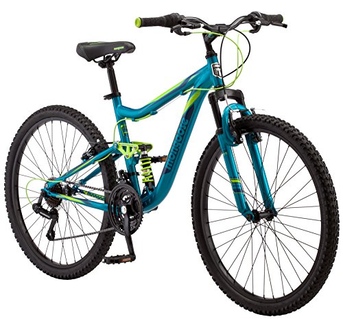 Mongoose Status 2.2 Mens and Womens Mountain Bike, 26-Inch Wheels, 21-Speed Shifters, Aluminum Frame, Front Suspension,a Black/Red