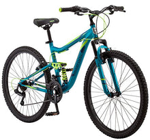 
                        
                          Load image into Gallery viewer, Mongoose Status 2.2 Mens and Womens Mountain Bike, 26-Inch Wheels, 21-Speed Shifters, Aluminum Frame, Front Suspension,a Black/Red
                        
                      