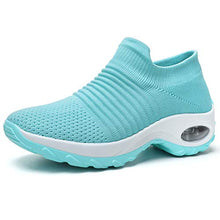 
                        
                          Load image into Gallery viewer, STQ Slip On Breathe Mesh Walking Shoes Women Fashion Sneakers Comfort Wedge Platform Loafers
                        
                      