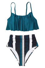 
                        
                          Muat gambar ke penampil Galeri, CUPSHE Women's High Waisted Falbala Bikini Set
                        
                      