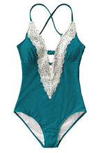 
                        
                          Muat gambar ke penampil Galeri, CUPSHE Fashion Women's Ladies Vintage Lace Bikini Sets Beach Swimwear Bathing Suit
                        
                      