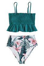 
                        
                          Muat gambar ke penampil Galeri, CUPSHE Women's High Waist Bikini Swimsuit Ruffle Smock Floral Print Two Piece Bathing Suit
                        
                      
