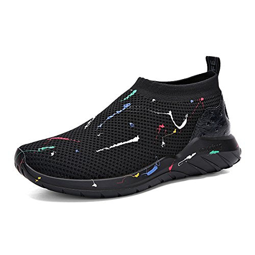 Soulsfeng Mens Running Shoes Mesh Breathable Lightweight Cushioning Training Athletic Sneakers