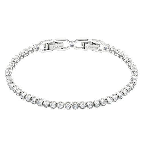 SWAROVSKI Women's Emily Bracelet Collection, Rhodium Finish, Blue Crystals - JOY2ESpree