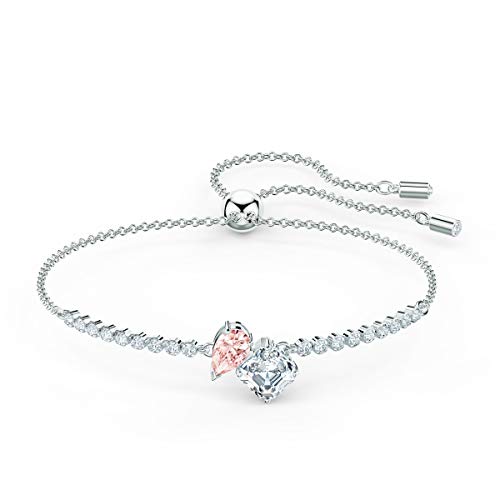 SWAROVSKI Women's Attract Soul Jewelry Collection, Rhodium Finish, Pink Crystals - JOY2ESpree