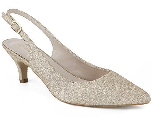Greatonu Womens Slingback Dress Pump