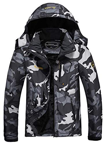 MOERDENG Men's Waterproof Ski Jacket Warm Winter Snow Coat Mountain Windbreaker Hooded Raincoat Snowboarding Jackets