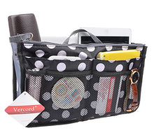 
                        
                          Load image into Gallery viewer, Vercord Purse Organizer Insert for Handbags Bag Organizers Inside Tote Pocketbook Women Nurse Nylon 13 Pockets Black Medium
                        
                      