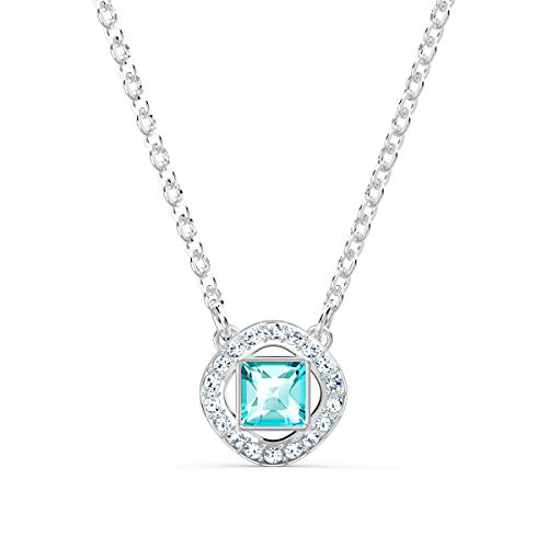 SWAROVSKI Women's Angelic Square Crystal Jewelry Collection, Pink Crystals, Blue Crystals (Amazon Exclusive) - JOY2ESpree