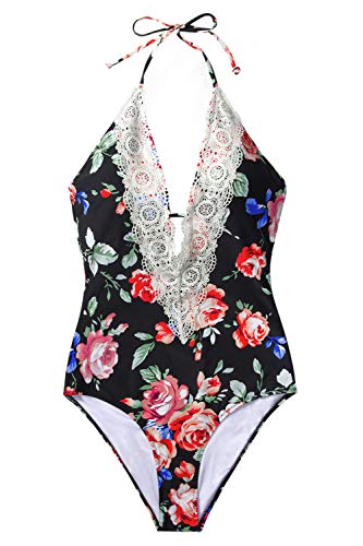 CUPSHE Fashion Women's Ladies Vintage Lace Bikini Sets Beach Swimwear Bathing Suit