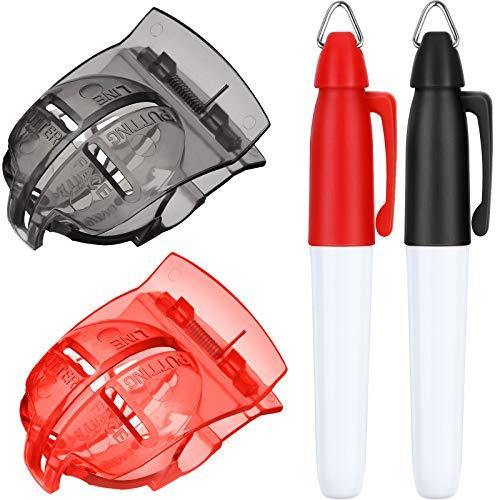 WILLBOND 2 Pieces Golf Ball Line Liner Drawing Marking Alignment Putting Tool and 2 Pieces Golf Ball Marker Pen, 4 Pieces Totally - JOY2ESpree