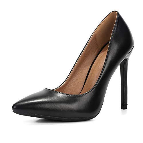 LIURUIJIA Womens Stiletto Pumps Pointed Toe High Heel Slip On Wedding Party Office Shoes 666