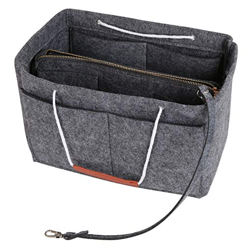 Purse Bag Organizer Insert with Lots of Different Size Spaces Divider Shaper for Speedy Shoulder Hobo Bag Keep Stuff Organized