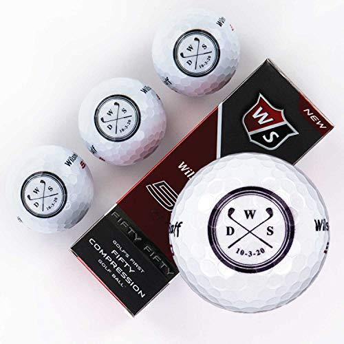 Buffalo BottleCraft Personalized Groomsman Golf Balls, Sleeve of 3, Wilson, Custom Designs for Groomsmen, Best Man, Ushers, Officiants - JOY2ESpree