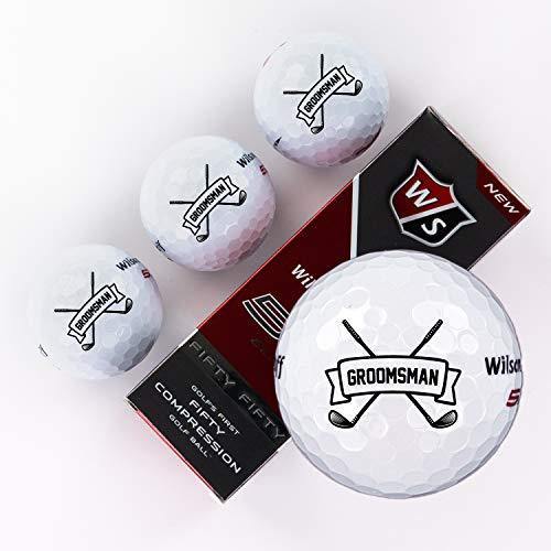 Buffalo BottleCraft Personalized Groomsman Golf Balls, Sleeve of 3, Wilson, Custom Designs for Groomsmen, Best Man, Ushers, Officiants - JOY2ESpree