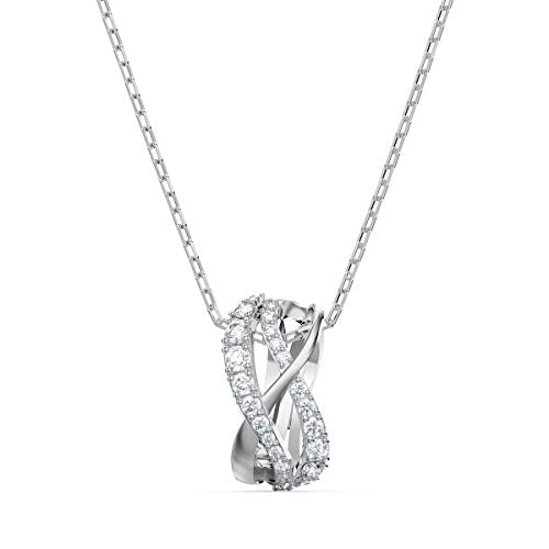 Swarovski Women's Twist Row Necklace Collection, Blue Crystals, Purple Crystals, Clear Crystals - JOY2ESpree