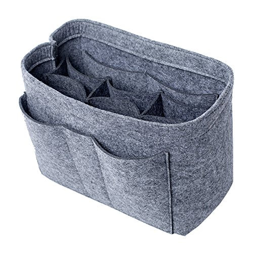 Purse Bag Organizer Insert with Lots of Different Size Spaces Divider Shaper for Speedy Shoulder Hobo Bag Keep Stuff Organized