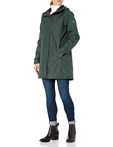 Helly-Hansen Womens Aden Insulated Waterproof Windproof Breathable Long Length Packable Hood Rain Coat Jacket