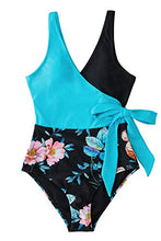 
                        
                          画像をギャラリービューアに読み込む, CUPSHE Women's One Piece Swimsuit Knotted Color Block Bathing Suit
                        
                      