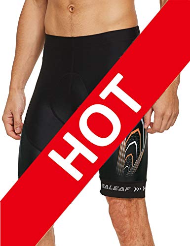 BALEAF Men's Bike Shorts Padded Cycling Bicycle Road Bike Tights Biker Pockets UPF 50+