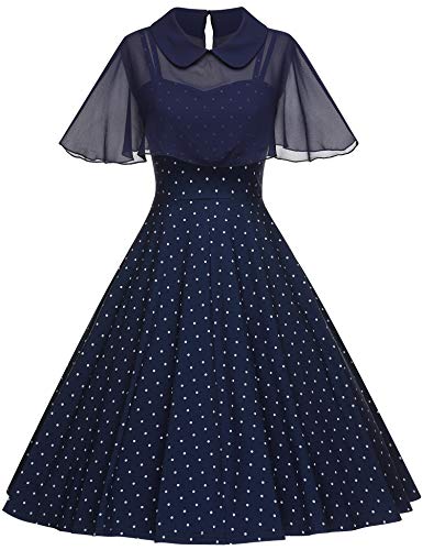 GownTown Women's 1950s Cloak Two-Piece Cocktail Dress