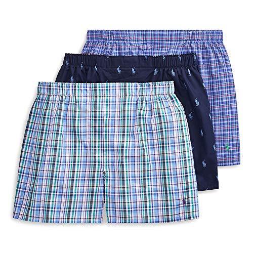 Polo Ralph Lauren Men's 3-Pack Classic Fit Packaged Woven Boxers