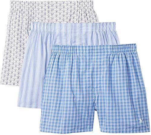 Polo Ralph Lauren Men's 3-Pack Classic Fit Packaged Woven Boxers